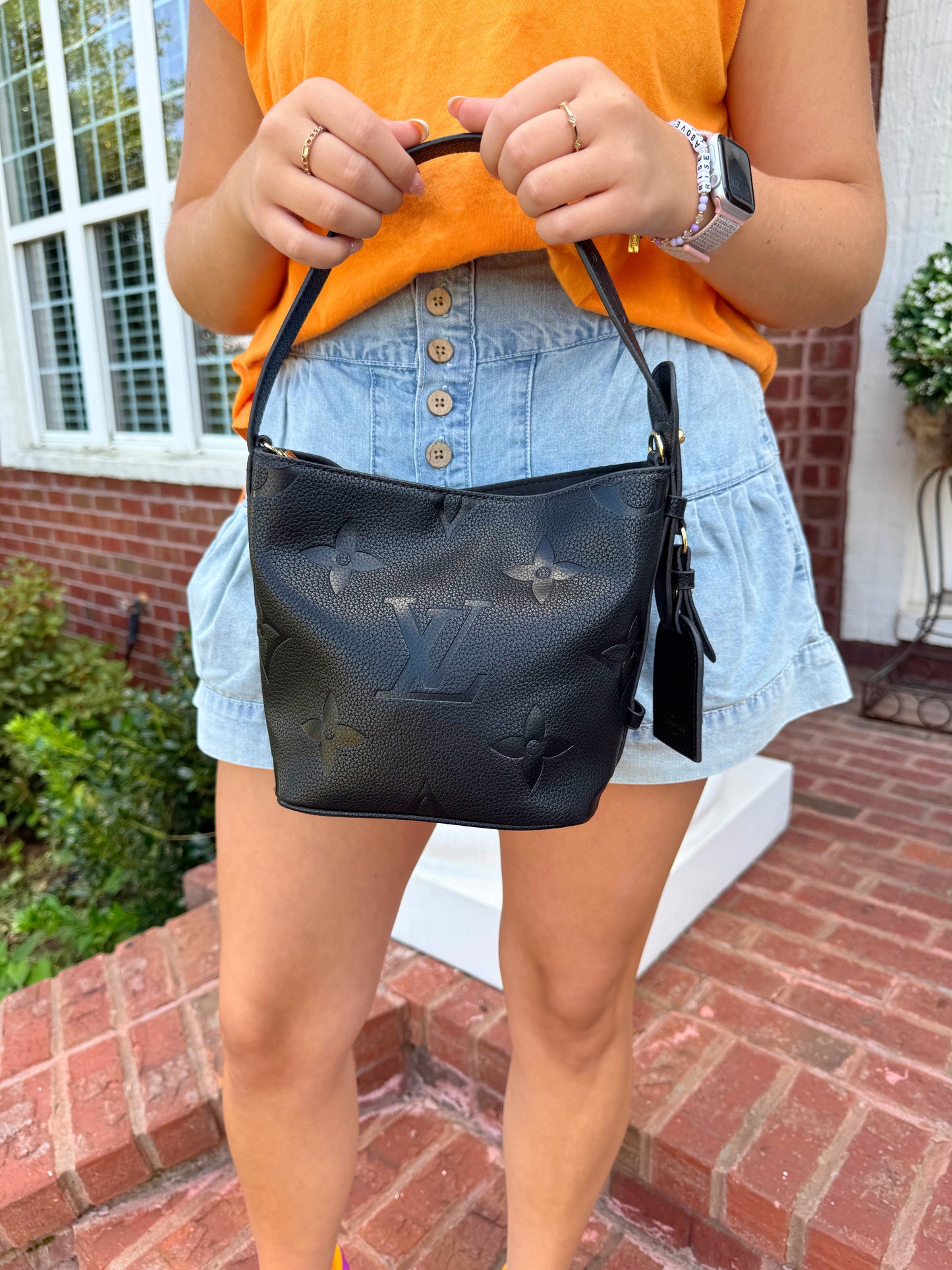 Black Bucket Bag