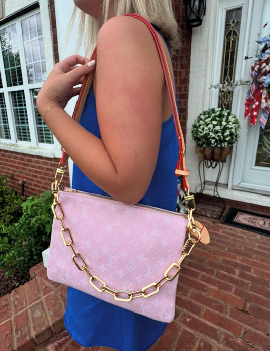 Chelsea Pink Denim Purse