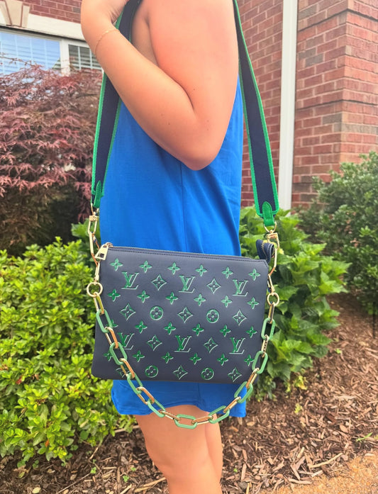 Chelsea Navy/Green Purse