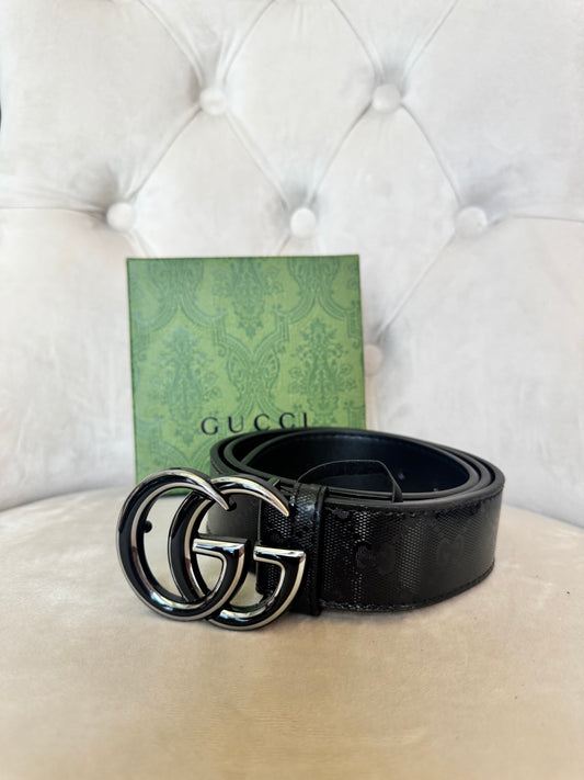Black GG Belt Size 105 CM