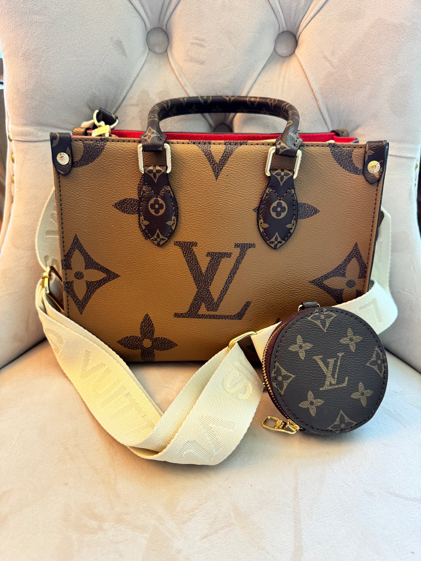 Lets Travel Two-Tone Mini Purse