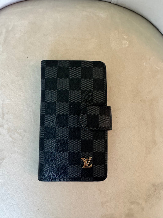 Black Checkered Phone Case